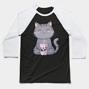 Cat's Boba Craze Baseball T-Shirt